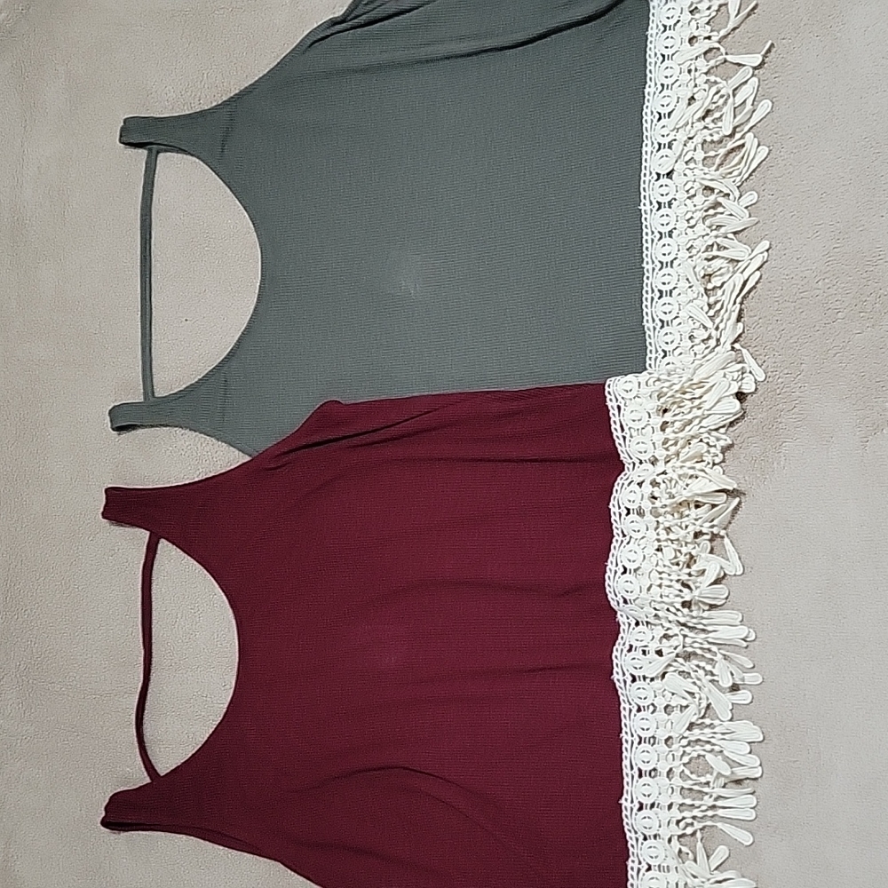 Green and Wine tank top, Rue 21, 2XL, NWT